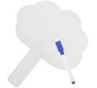 Sosoport Double-Sided Handheld Dry Erase Paddle Board with Handle and Erasable Writing Surface, Portable Student Answer Board for Classroom Use with Marker, Reusable Whiteboard Random Color