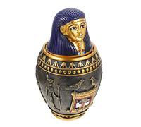 Sosoport Egyptian Themed Resin Figurine Decorative Sculpture Home Ornament Desktop Decor Small Canopic Jar Craft for Porch and Office Environment