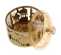 Sosoport Eid Festival Snack Tray Serving Plate for Middle Eastern Sweets and Dates Iron Candy Holder for Ramadan Party Decorative Dried Fruit Platter and Food Storage Display
