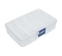Sosoport Experimental Storage Box Plastic Incubation Container 5-Compartment Multi Grid for Sample Storage Transparent Box with Lid 5.5x3.7x1.8in
