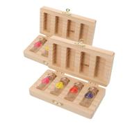 Sosoport Fetal Hair and Tooth Keepsake Box Wooden Storage Organizer Newborn Souvenir Umbilical Cord Bottle First Haircut Unique DIY Design