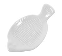 Sosoport Fish Shaped Ceramic Garlic and Ginger Grinding Plate Sharp Handheld for Kitchen Use for Garlic Ginger Radish Cheese and Vegetables Non Slip Design for Home Cooking