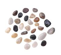 Sosoport Fish Tank Pebbles: 1500g Decorative Cobblestone Stones - Rain Forest River Rocks - Small Polished Rocks for Aquarium Landscaping & Turtle Habitats