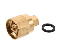 Sosoport Forklift Propane Tank Adapter Female with Gasket Heavy-Duty Metal Connector for Ref Airtight Seal Propane Coupler for Secure and Quick Changeover in Industrial Applications