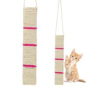 Sosoport Frame Hanging for Healthy Suitable Instinct or Hunting Outlet Sisal Scratcher Pad Sturdy Wood Laying Flat the Random Color Cat Cats Door Ground