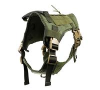 Sosoport German Shepherd Service Dog Harness Oxford Cloth Outdoor Training No-pull Adjustable Dog Harness