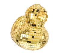 Sosoport Glass Sculpture Decorative Animal Ornament with Mirror Finish for Car Accessories and Home Decor Versatile Placement for Living Bedroom Study Easy to Clean Gold