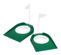 Sosoport Golf Putting Cup Indoor Golf Putting Trainer Aids 2 Pack Detachable Putting Practice Discs with Flags Training Aid for Home Office Backyard and Putting Green