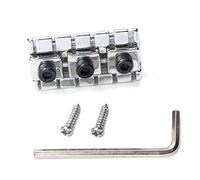 Sosoport Guitar String Locking Nut Kit Metal Silver 2pcs Screws Wrench Replacement Accessory Easy to Install Anti-corrosive for Electric Guitar