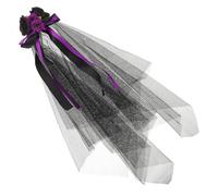 Sosoport Halloween Day the Dead Headband for Women with Black Mesh Veil and Lightweight Comb, Gothic-inspired Dark Witch Hair Accessory for Halloween and Themed Parties