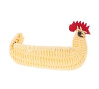 Sosoport Hand-woven Chicken Shaped Storage Basket Small 19x14cm Imitation Rattan Tabletop Fruit and Egg Holder for Kitchen Organization Easter Home Decor