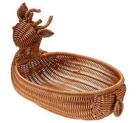 Sosoport Hand Woven Rattan Bread Proofing Basket for Rising Dough Non Stick Artisan Baking Storage Brown Desktop Organizer for Home Bakers