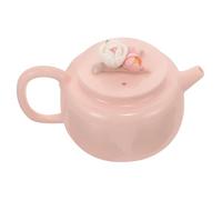 Sosoport Handmade Floral Ceramic Teapot Compact Chinese Kungfu Tea Pot Traditional Retro Style Portable Teaware for Daily Use and Elegant Home Decor Gifts