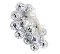 Sosoport Hanging Mirror Disco Ball Outdoor Parties Decorations Party Disco Lights Large LED Patio Home Decor Lights for Decoration Silver