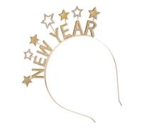 Sosoport Headband with Happy New Year Crystal Letters 2026 New Year Alloy Material Comfortable and Snug Fit Elegant Golden Festive Design and Group Photos