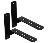 Sosoport Heavy-Duty Matte Black Pegboard Connector Brackets 2pcs Set, Desk Mount Pegboard Panel Support for Desktop Organization and Craft Showcase