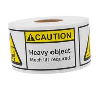 Sosoport Heavy Duty Team Lift Labels for Shipping Packages Clear Warning Stickers with Strong Adhesive Overweight Package Caution Stickers for Logistics and Warehouse Labels Per Roll