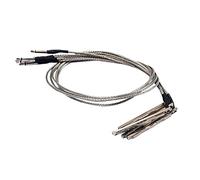 Sosoport High Sensitivity Piezo Pickup Rod Silver Colour 5pcs with 2.5mm Wire Sturdy Acoustic Guitar Parts for Repair and Upgrade for Acoustic 3 String and Cigar Box Guitar