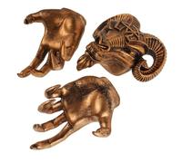 Sosoport Horror Decor Goat Skull Hand Wall Art Retro Wall Mounted Halloween Decoration Distinctive Resin Craft for Unique Home Decor and Spooky Parties