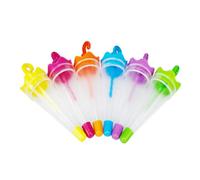 Sosoport Ice Cream Moulds DIY 6 Cells 2 Sets Ice Lolly Maker Plastic Making Mold for Random Color Homemade Chilled Treats
