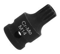 Sosoport Impact Drive Triple Square Spline Socket Stubby Remover Tool for Brake Caliper Screws Durable Steel Construction for Truck and Car Brake Maintenance