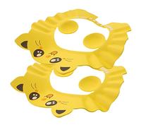 Sosoport Infant Bathing Hat Baby Shampoo Shield 2pcs Yellow Adjustable Baby Shower Caps Waterproof Lightweight Eva Bath Hats for Kids with Ear Protection