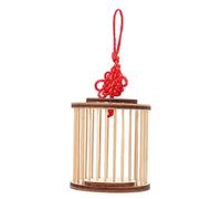 Sosoport Insect Carrier Playing Cage Handmade Bamboo Leaf Yellow Round Single Cage for Small Insects like Crickets and Grasshoppers Portable for Children Outdoor Exploration