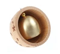 Sosoport Japanese Style Wooden Fridge Magnet Doorbell with Strong Magnetic Suction Decorative Refrigerator Sticker for Kitchen Office Home Restaurant Shop Copper and Wood Material Thick