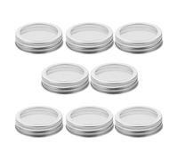 Sosoport Jar Sprouting Lids Comfortable Usage Stainless Steel 8pcs with Mesh Screen and Smooth Edges for 70mm Wide Mouth Jars for Seed Germination and Bean