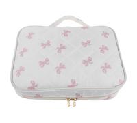 Sosoport Large Bible Cover Case for Women Quilted Bible Cover with Handle Zipper and Pockets Waterproof Padded Fabric Refined Aesthetic Decorative Pattern Stylish Portability for Church