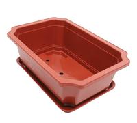 Sosoport Large-capacity Flower Pot with Tray Practical Bonsai Planter for Gardening Container for Home Balcony Use Efficient Drainage Design for Flower Display