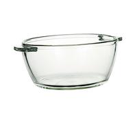Sosoport Large Transparent Glass Mixing Bowl for Salad and Food Serving Multi Use Kitchen Fruit and Soup Bowl Glass with Fine Workmanship for Home and Dorm Use
