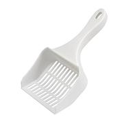 Sosoport Long Handled Cat Litter Scooper for Litter Box Kitten Litter Tray Cleaner Portable Cat Litter Comfortable to Clean White