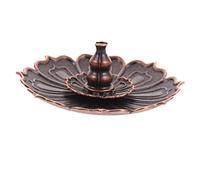 Sosoport Lotus Flower Incense Holder Tray Decorative Burner for Home and Desktop Creative Retro Style Incense Stick Stand Protecting Furniture for Meditation and Room Fragrance