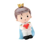 Sosoport Lovely Resin Doll Cake Topper for Baking Decoration Accessory, Blue Non-edible Cake Ornament with Not Easy to Deform or Break Feature, for Party Decoration and Creating Cozy