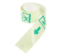 Sosoport Luminous Facility Warning Sign Decal Tape Self Adhesive Safety Direction Symbol for Apartment Hallways School Paths Fire Safety