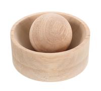 Sosoport Manual Wooden Dumpling Wrapper Press Tool with Ergonomic Handle for Consistent Traditional Dough Mold for Handmade Dumplings Ravioli Wontons and Pastry Making Natural Wood Design
