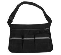 Sosoport Masseur Fanny Pack Waist Pouch for Massage Oil Bottles with Multi-Pockets, Black Massage Lotion Storage Bag Suitable for Spa Therapists and Travel Use