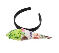 Sosoport Matcha Ice Cream Headband Soft Cloth Party Photo Prop Cute Cartoon Hair Accessory for Birthday Cosplay Carnival Christmas Year Eve Festive Fun