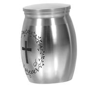 Sosoport Memorial Pet Urn for Dog Ashes Mini Metal Urn Box Small Stainless Steel for Cat Funeral