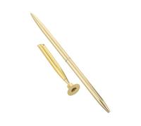 Sosoport Metal Guest Book Signing Pen with Stand 0.7mm Rotatable Ballpoint Pen Sl legant for Wedding Reception and Bank Use