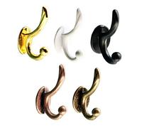 Sosoport Metal Hooks Miniature Coat Hooks 5pcs Multi-Colour Dollhouse Wall Hangers Mini House for Furniture Hall Cloakroom Accessory