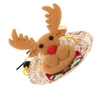 Sosoport Mini Pet Hat Christmas Hamster Elk Hat Decorative Small Animal Cap Adjustable Size Pet Headwear