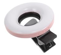 Sosoport Mini Ring Light for Phone with 15x Macro Lens Clip-on, Portable ABS Material, 240mah Rechargeable Battery, Enhancing Clarity for Nail Art and Product Showcases