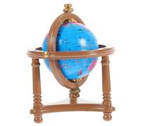 Sosoport Miniature Doll House Globe Ornament Decorative Mini Globe for Scene Layouts Compact Safe Material for Collectors and Interior Models Earth Color