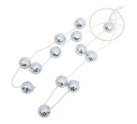 Sosoport Mirrored Disco Ball Wind Chime Hanging Ornament for Indoor Outdoor Patio Garden Decor Weatherproof Reflective Silver Sphere for Party Wedding Stage Decoration Versatile Festive