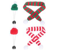Sosoport Multi-use Pet Christmas Decor Hamster Hats Scarves Wear-resistant Reusable Festive Rat Accessories