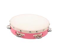 Sosoport Musical Instrument Boys and Girls Tambourine Handheld Percussion Drum Boy Girl Rhythm Instrument Pink for Dance and Music Classes
