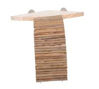 Sosoport Natural Wood Hamster Climbing Platform Pet Ladder for Dwarf Hamster Guinea Pig Boredom Breaker Toys