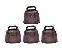 Sosoport Noise Makers Cattle Bells Iron 4pcs Wear Resistant Rust Resistant Loud for Outdoor Activities Pet Use